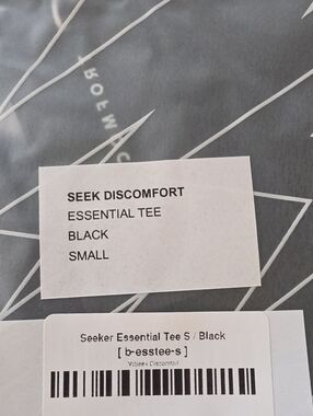 Seek Discomfort Seeker Essential Tee - Black